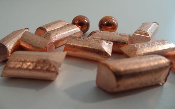 copper nuggets and balls